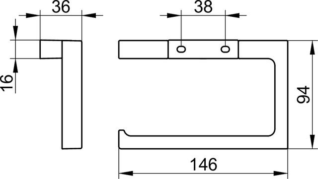 Держатель для туалетной бумаги Keuco Edition 11 11162370000 черный матовый