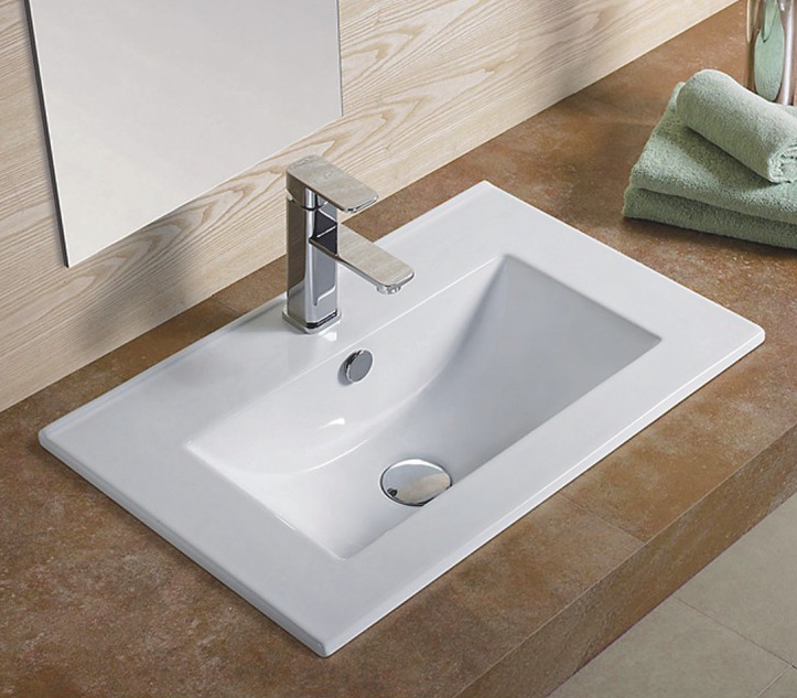 Раковина встраиваемая сверху 91см Gid NYJ803-90 белый