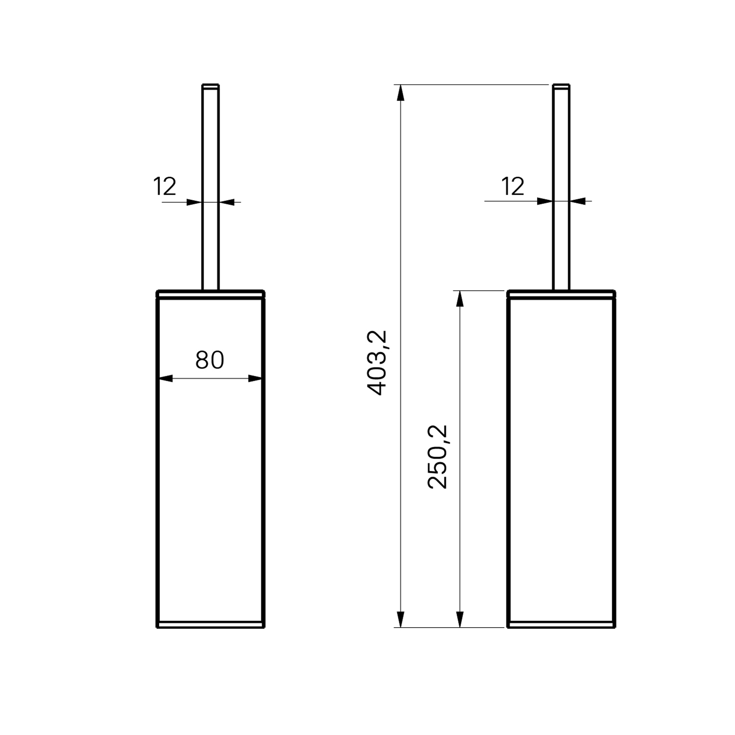 Ершик IDDIS On-X ONXBL02i47 черный матовый