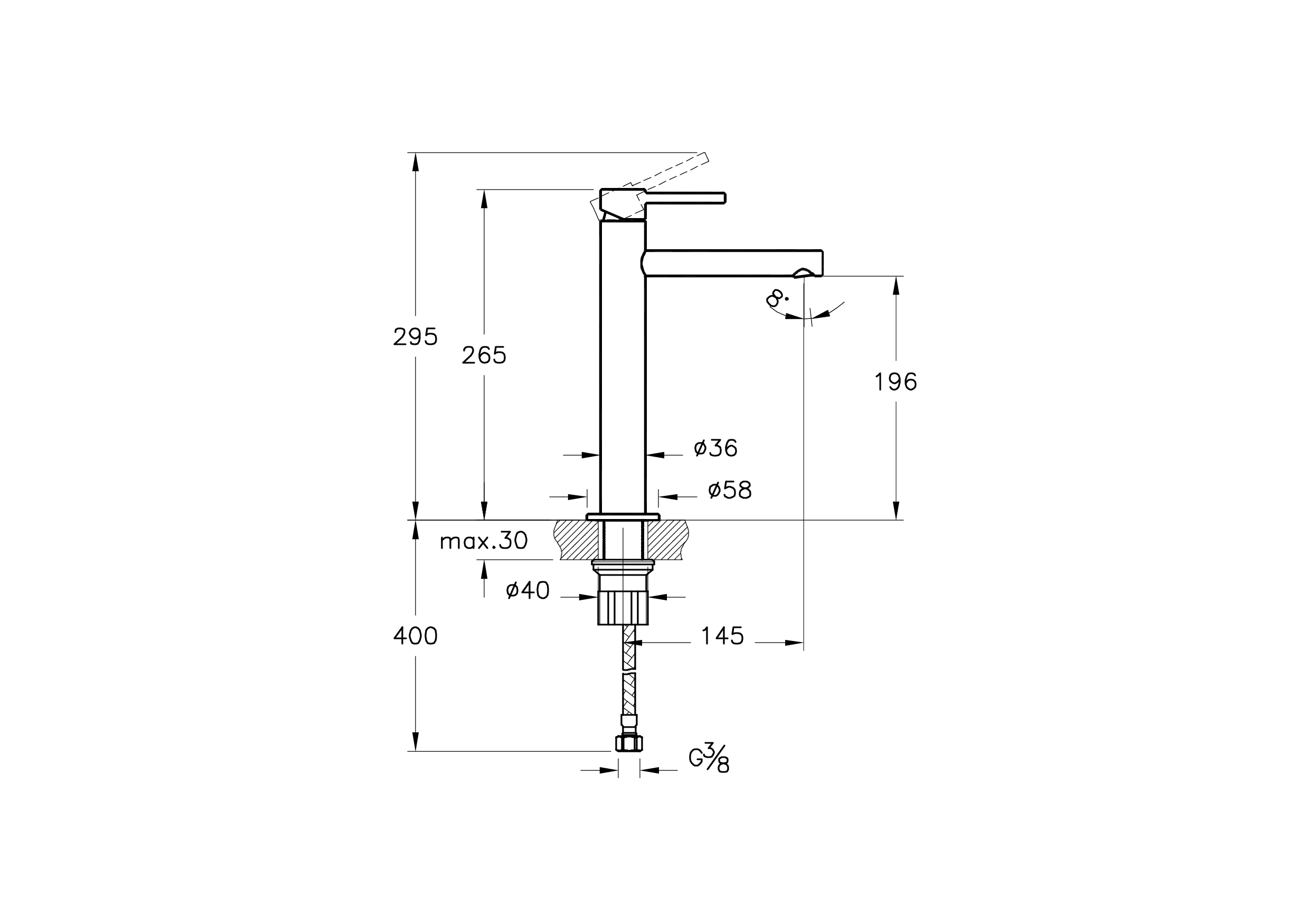 Смеситель для раковины Vitra Origin A4255736 черный матовый