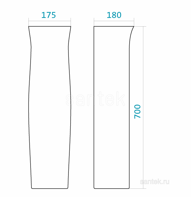 Пьедестал для раковины Santek Анимо 1WH110587