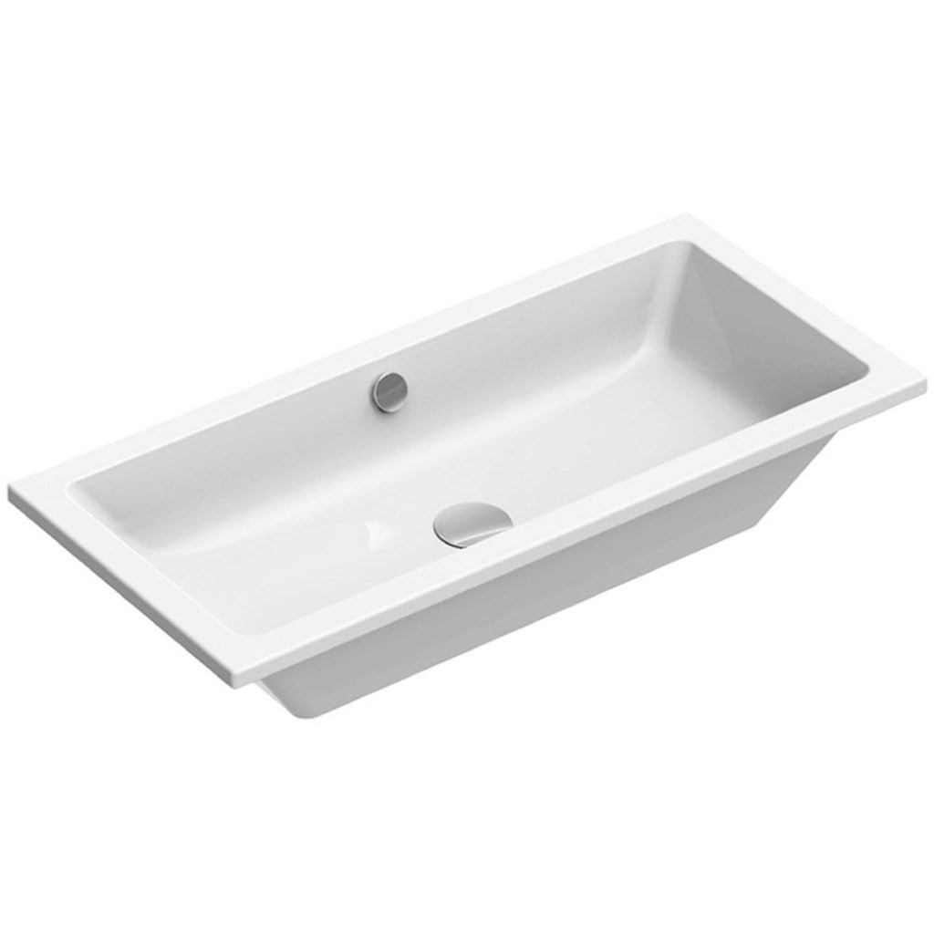 Раковина встраиваемая 80см GSI Kube X 895411 белая