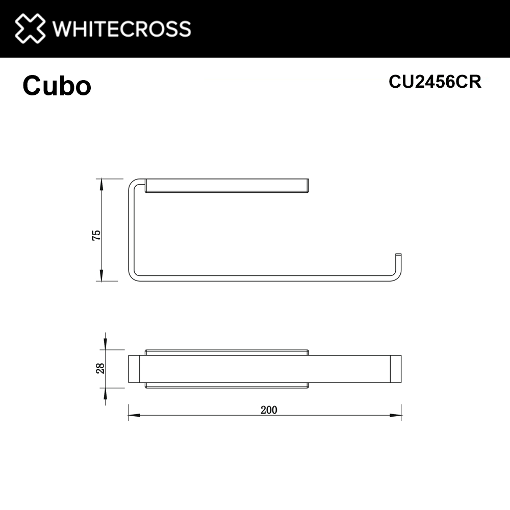 Полотенцедержатель WHITECROSS Cubo CU2456CR (хром)