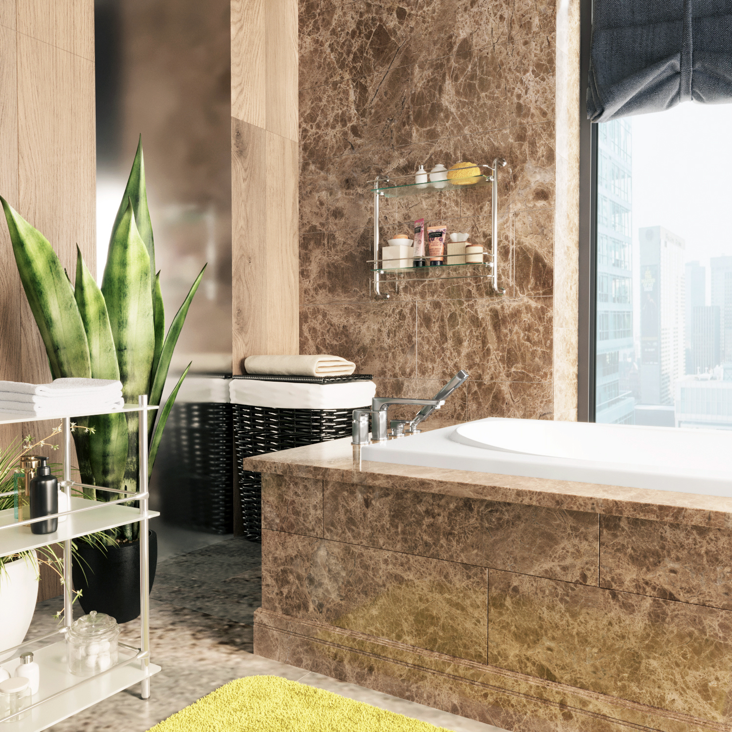 Смеситель для ванны с душем WasserKraft Salm 2755 хром