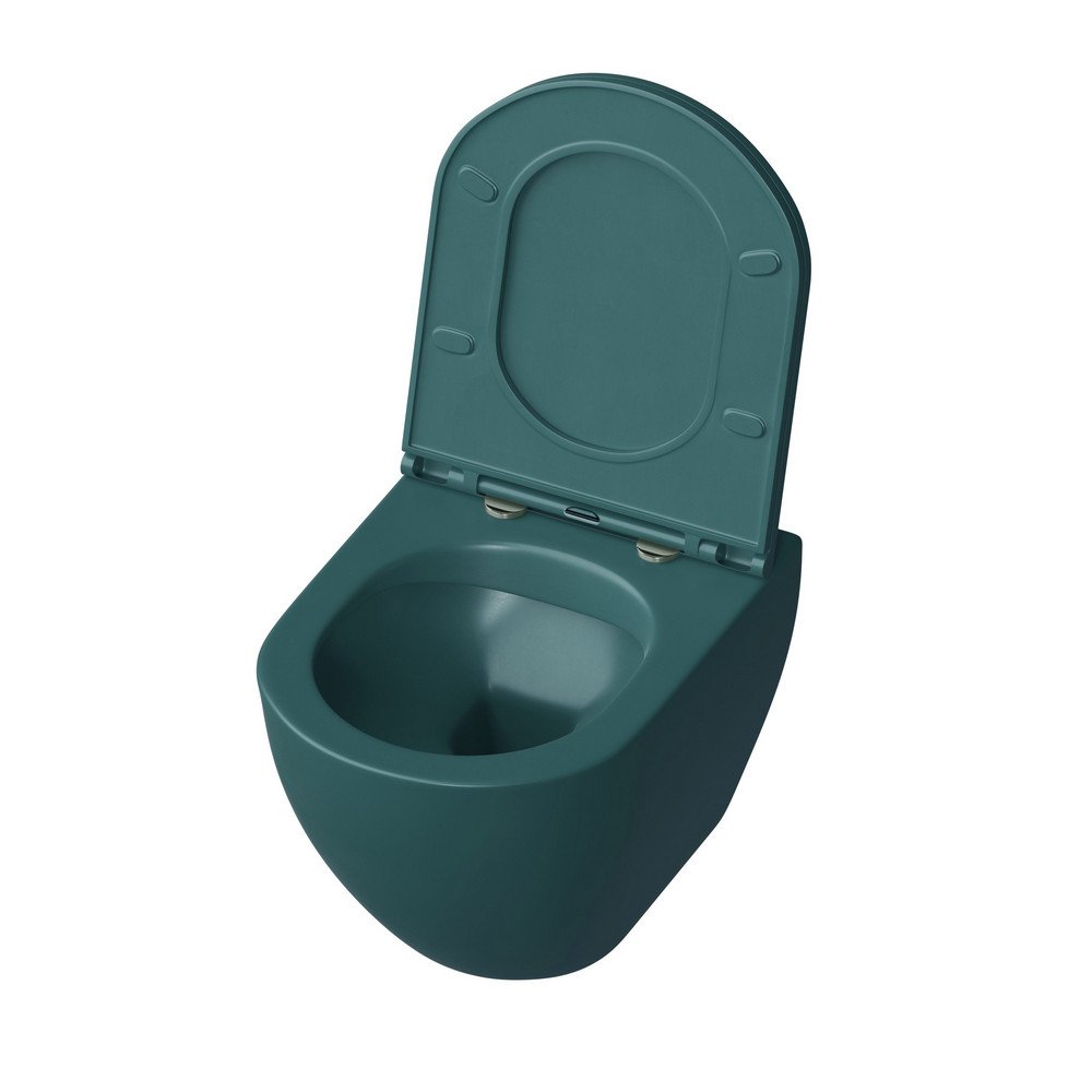 Унитаз подвесной Grossman GR-4455OLMS зеленый матовый, с сиденьем микролифт