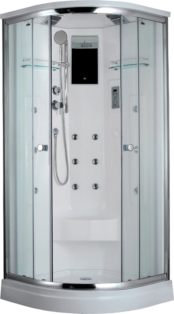 Душевая кабина Timo Lux T-7709 90x90x220 профиль хром глянцевый, стекло прозрачное