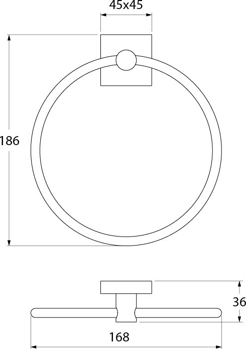 Кольцо для полотенец Iddis Edifice EDISBO0i51 Хром