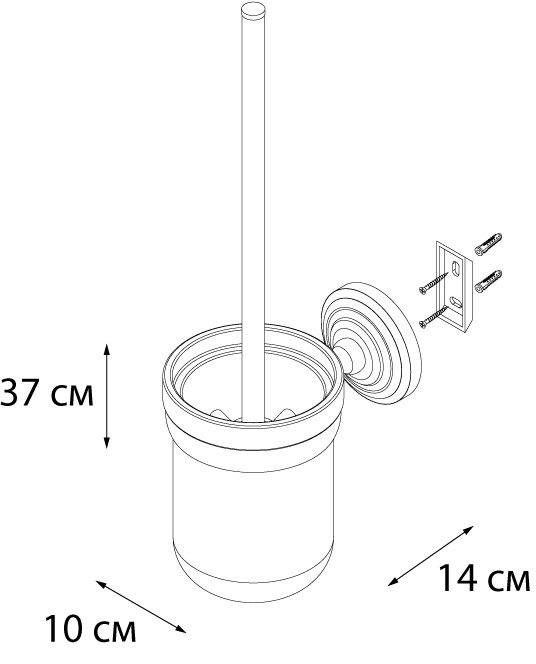 Ершик для унитаза Fixsen Retro FX-83813 Бронза