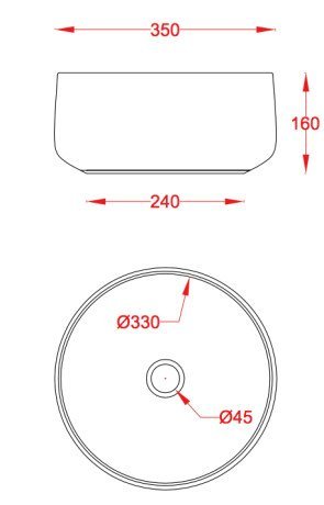 Раковина накладная 35см ArtCeram Cognac COL004 белый