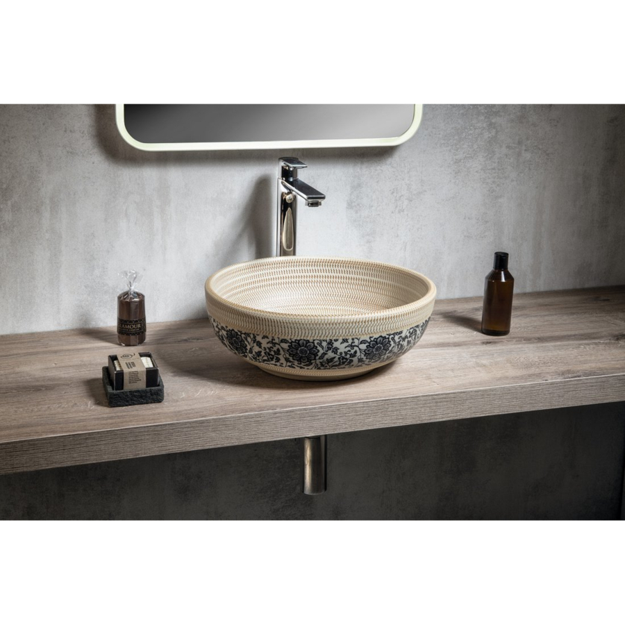 Раковина накладная 41см SAPHO PRIORI PI011 бежевый