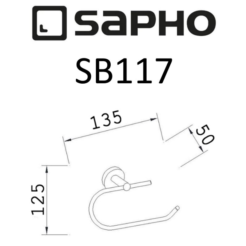 Держатель туалетной бумаги Sapho SAMBA SB117 хром