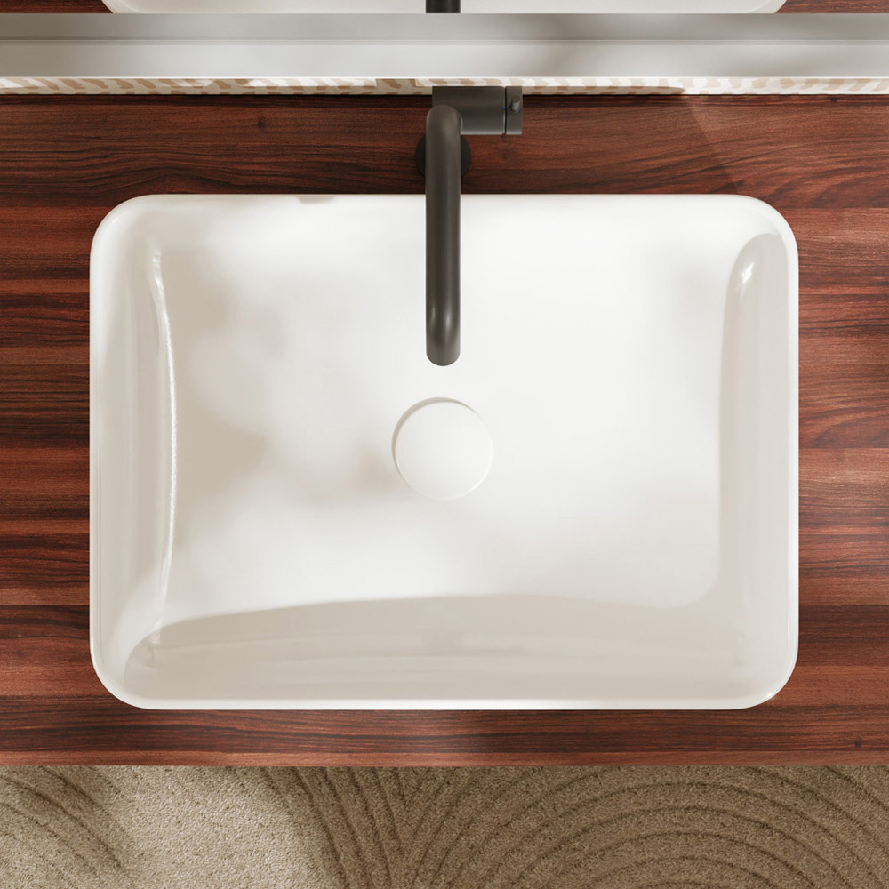 Раковина накладная 55см Hansgrohe Xuniva Q 60168450 белый