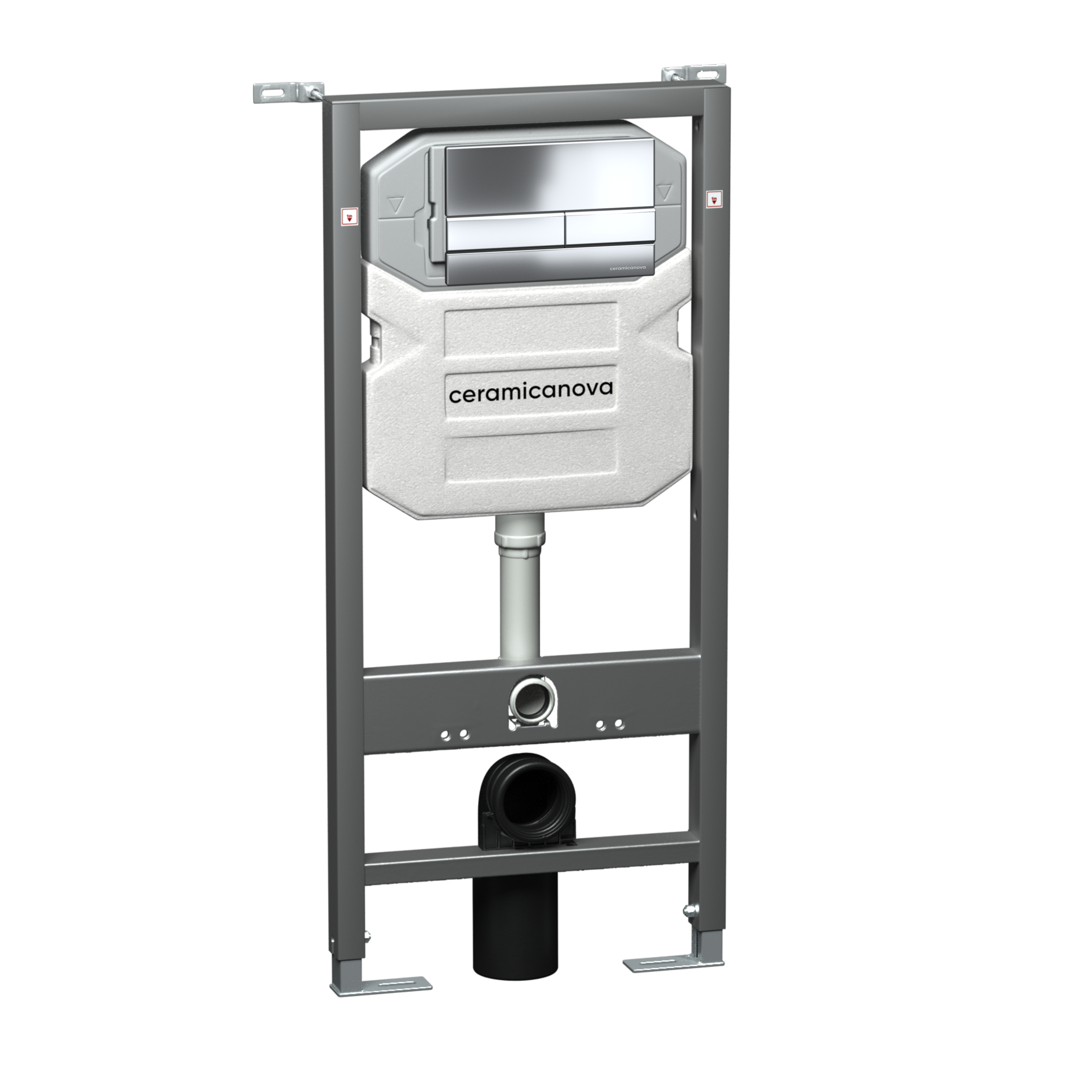 Система инсталляции для унитазов CERAMICA NOVA Envision CN1002CH с кнопкой смыва Flat цвет хром, креплениями