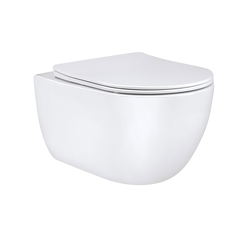 Унитаз подвесной безободковый Vincea Evo VT1-34 белый, с сиденьем микролифт