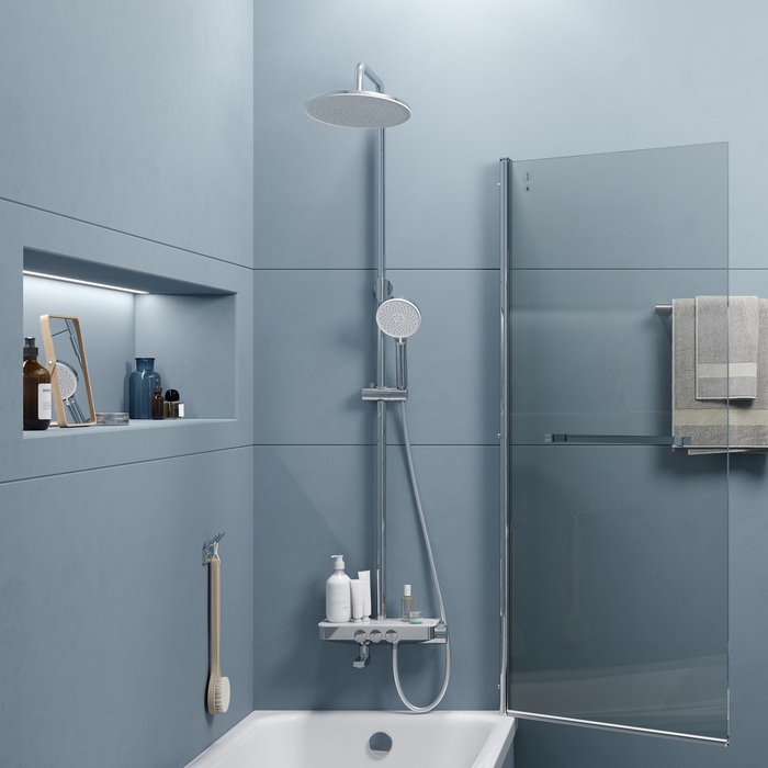 Душевая стойка IDDIS Shelfy SHESBBTi06 хром