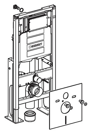 Инсталляция для подвесных унитазов Geberit Duofix UP320 111.380.00.5