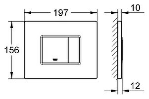 Кнопка смыва Grohe Skate Cosmopolitan 38776SD0 сталь