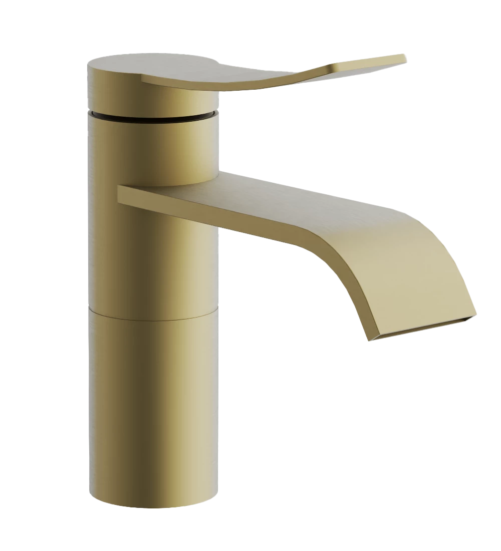 Смеситель для раковины BELZ B10812-5, золото матовое