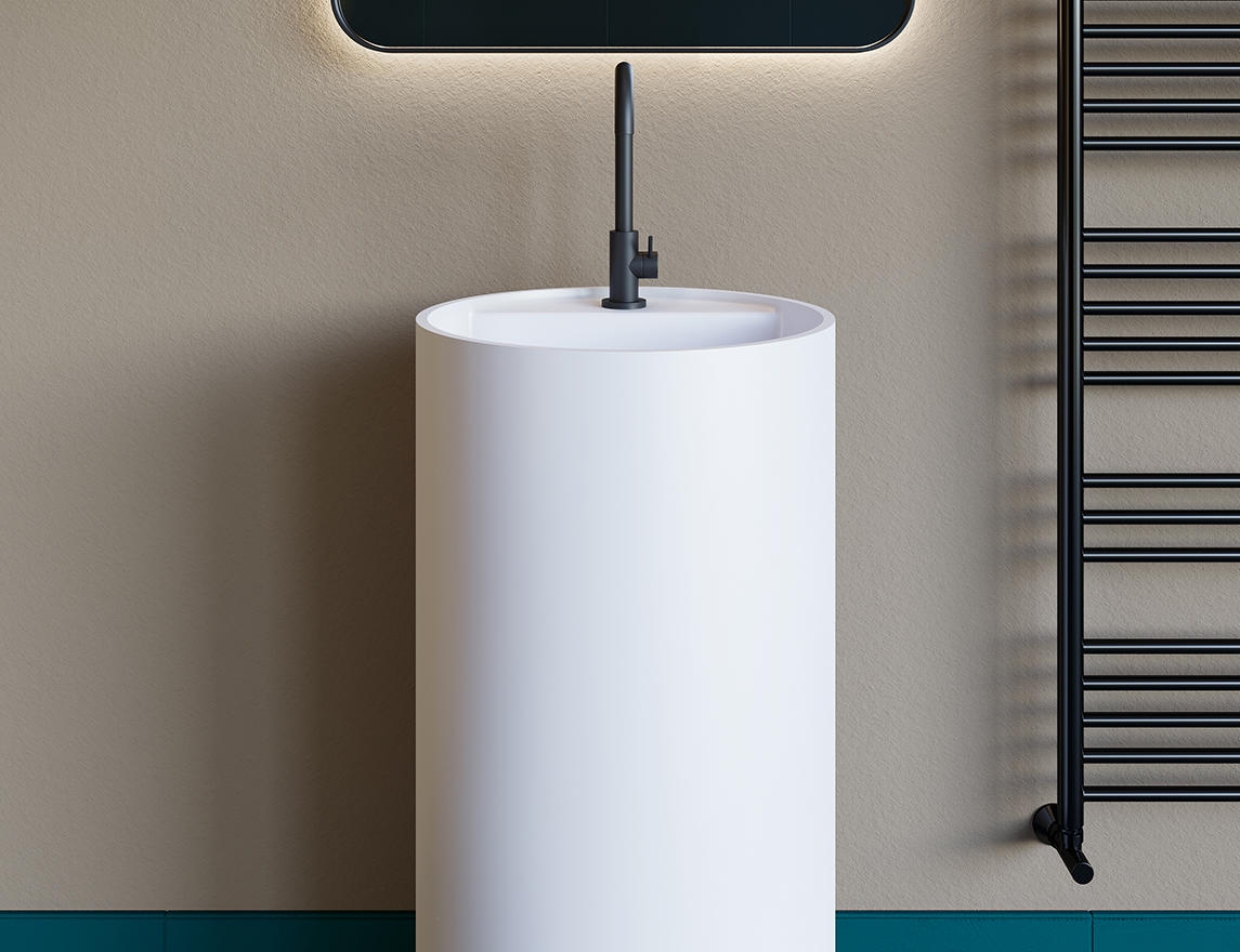 Раковина напольная 45см Salini Armonia 130124M белый матовый