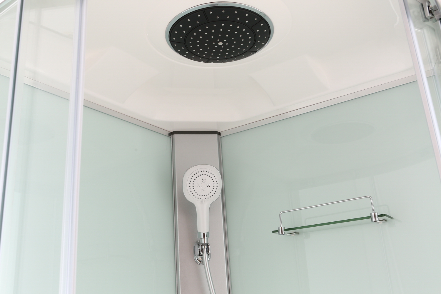 Душевая кабина Black&White G8503 90x90x215 профиль хром глянцевый, стекло прозрачное