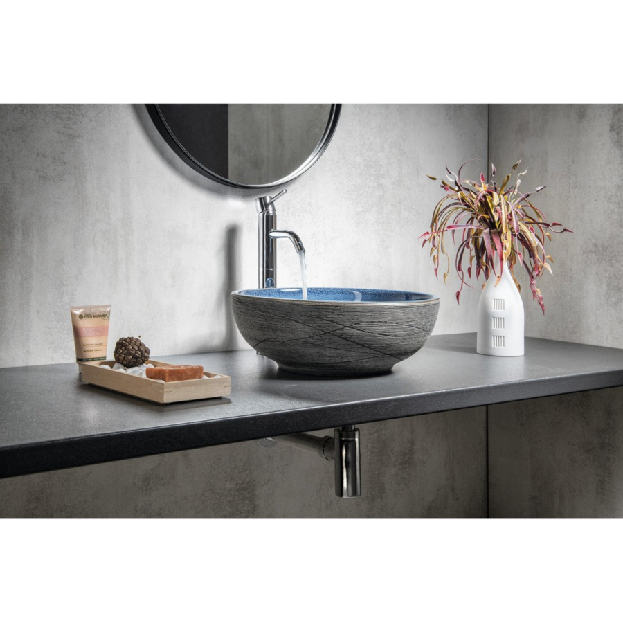 Раковина накладная 41см SAPHO PRIORI PI020 синий