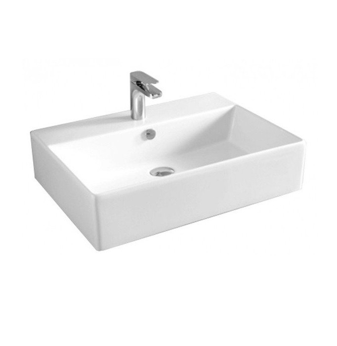 Раковина накладная 65см ArtCeram Quadro QUL003 белый