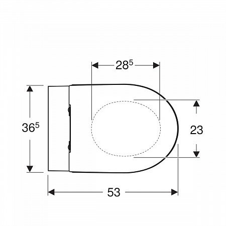 Унитаз с инсталляцией подвесной GEBERIT Icon 500.300.01.I с горизонтальным выпуском