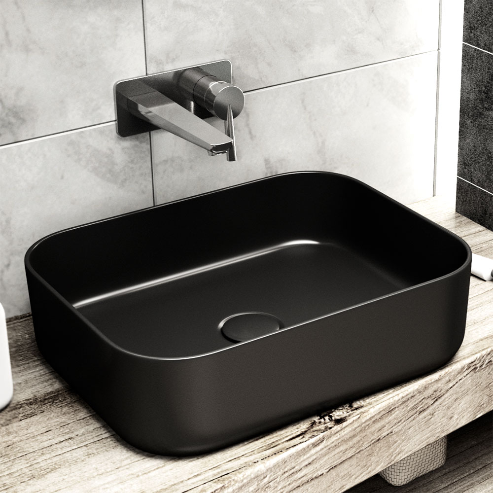 Раковина накладная 50см Point Меркурий PN43832BM черный матовый