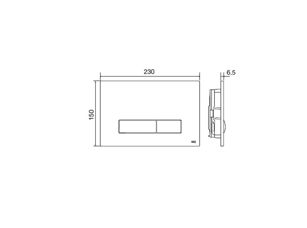 Кнопка смыва для унитазов OLI Pure 139178 белый