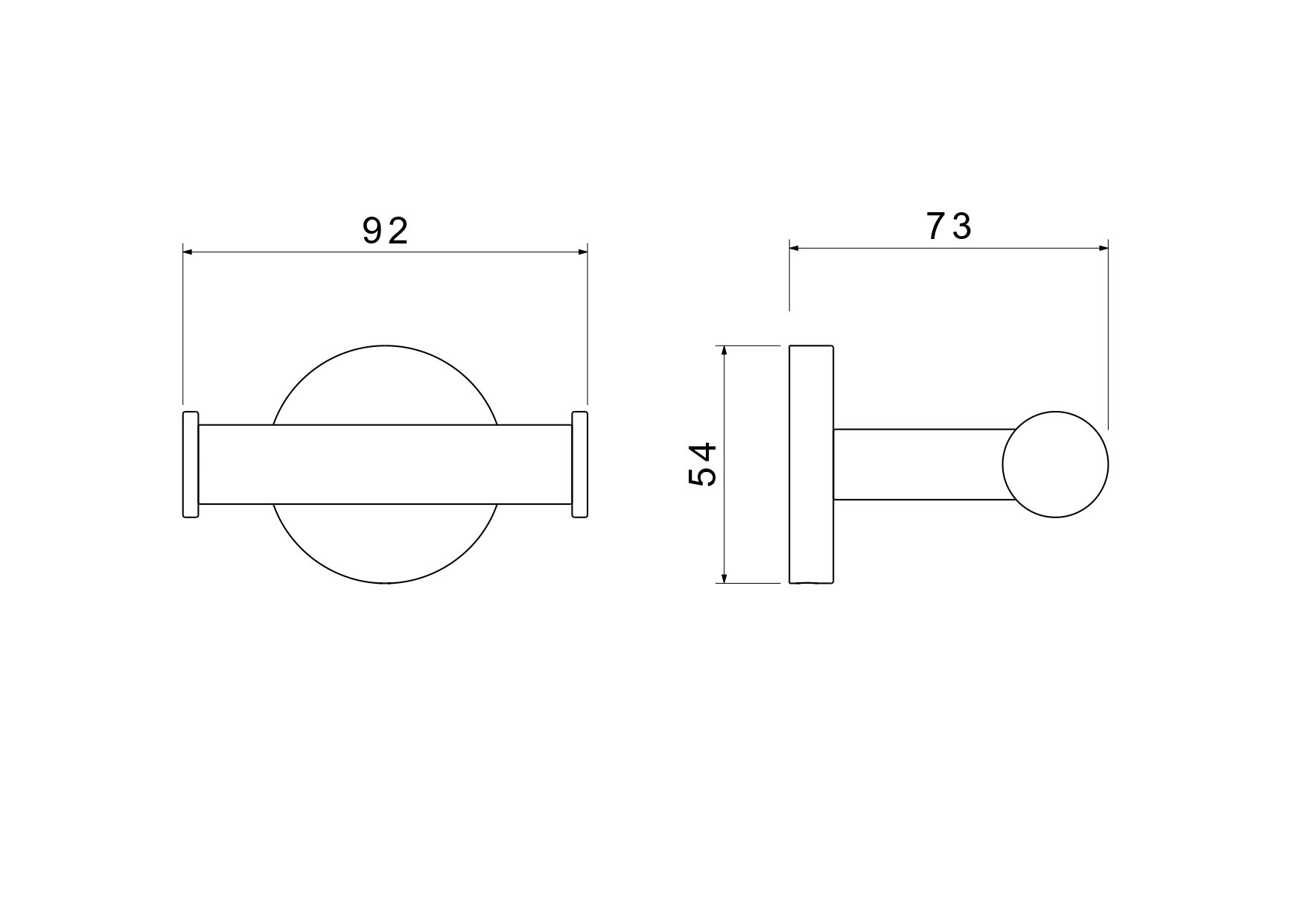 Крючок двойной Aquatek Оберон AQ4202MB черный матовый
