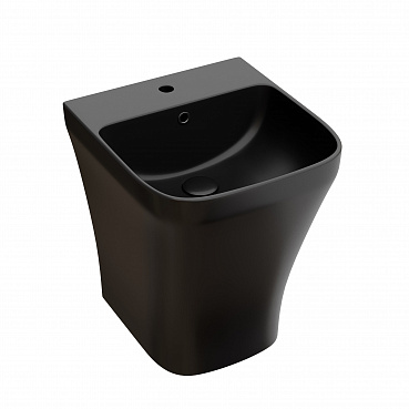 Раковина подвесная моноблок 36см Ceramica Nova Dion CN6067MB черный матовый