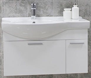 Тумба под раковину Акватон Инди 80 подвесная 1A188401ND010 Белый глянец