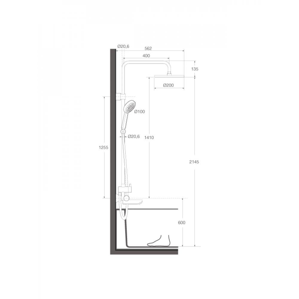 Душевая стойка Roca Victoria 5A2718C00 хром