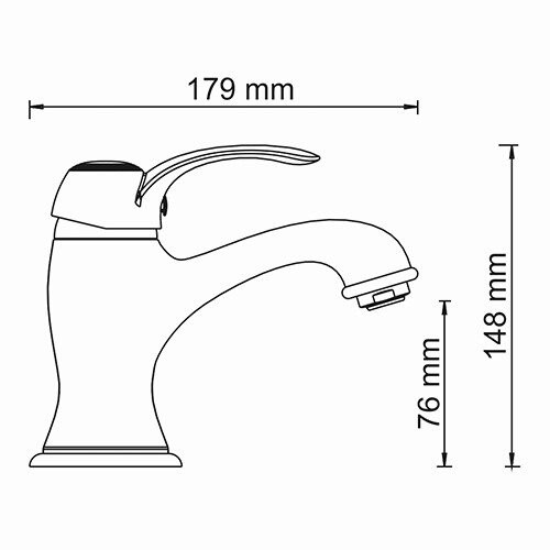Смеситель для раковины WasserKraft Isar 1303 темная бронза