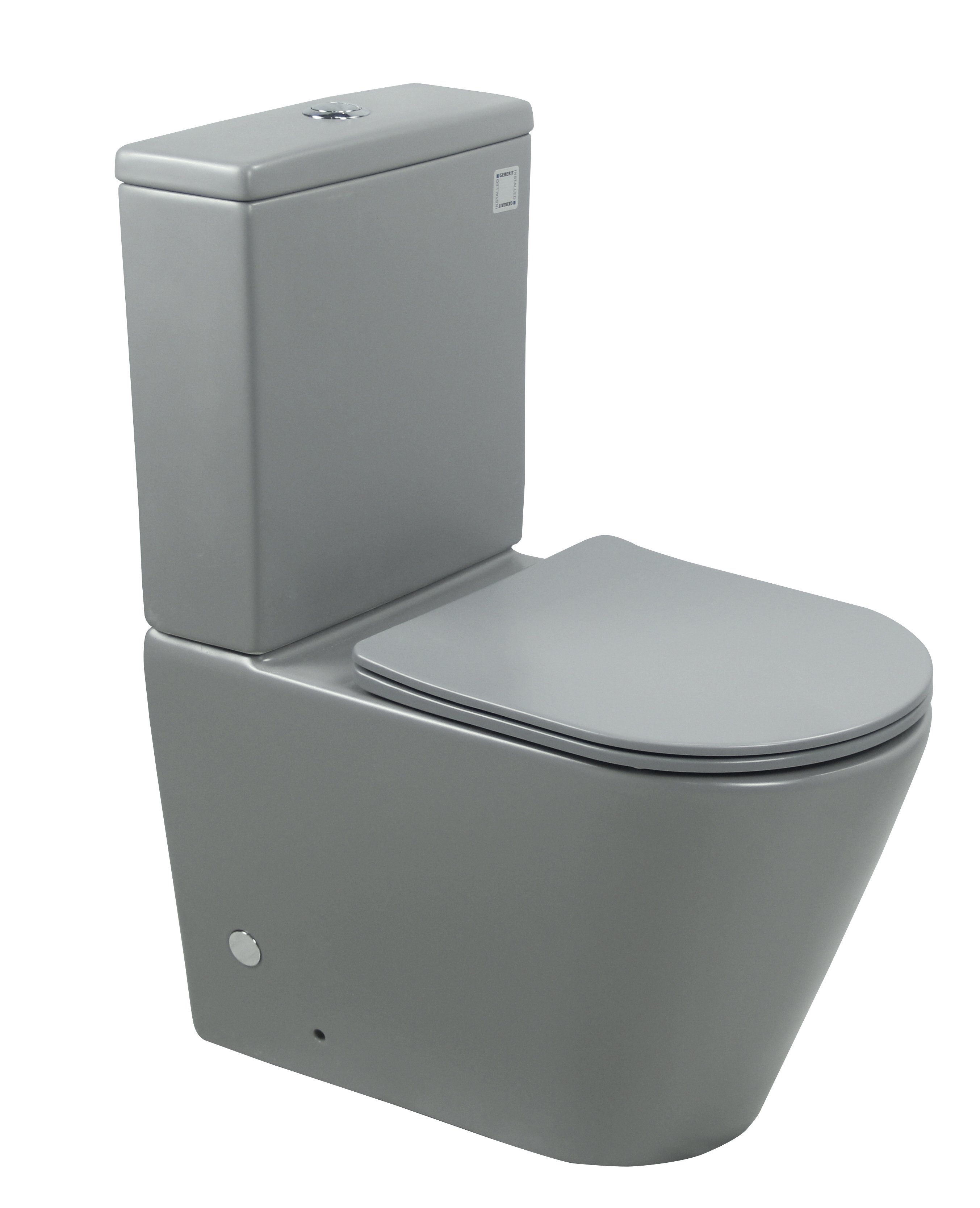Унитаз напольный Esbano ALAGON-С серый, с сиденьем микролифт