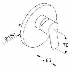 Смеситель для душа Kludi Pure&Easy 374200565 хром