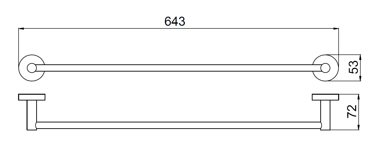Полотенцедержатель 60см Benesque Lumiere 70010803 черный брашированный