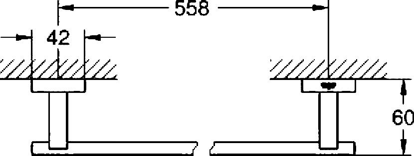 Полотенцедержатель Grohe Essentials Cube 40509001 Хром