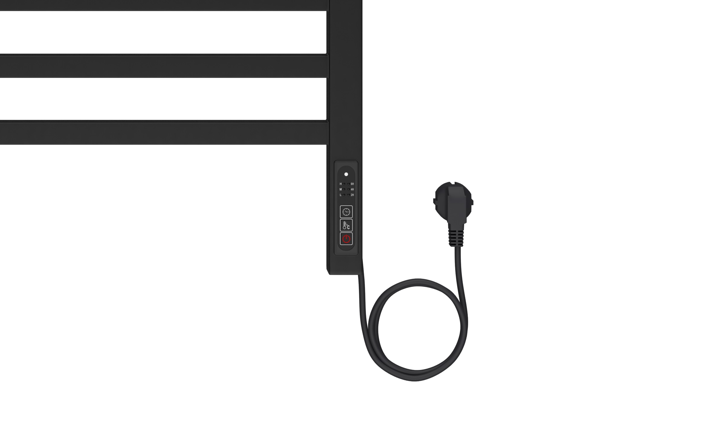 Полотенцесушитель элекрический Aquatek Альфа 70х50 черный матовый