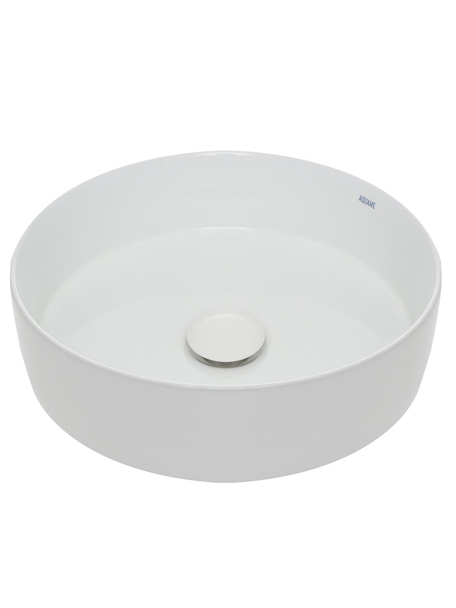 Раковина накладная 35.5см AQUAme AQM5012 белый
