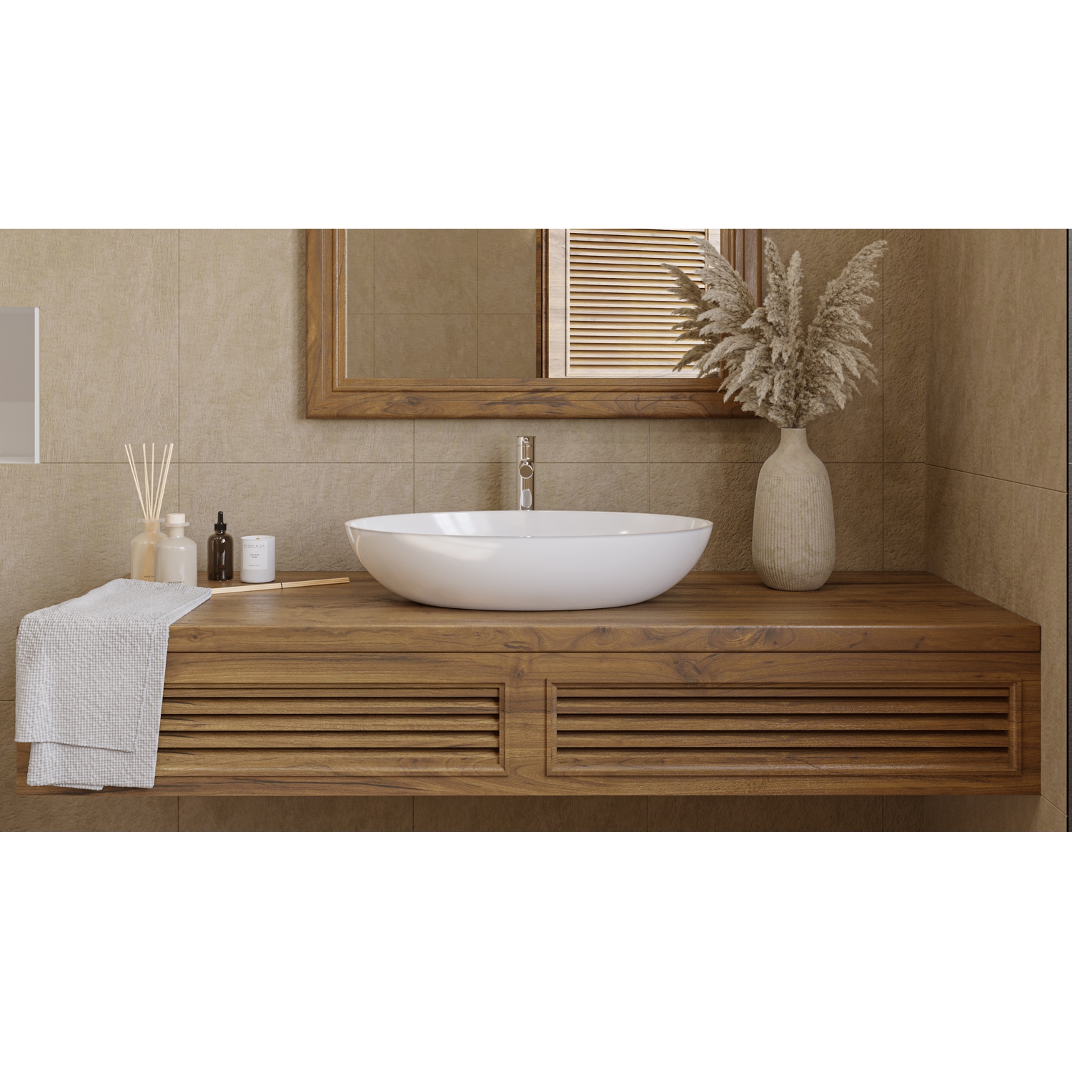Умывальник WHITECROSS Citrine 60x40 (белый глянец) иск. камень