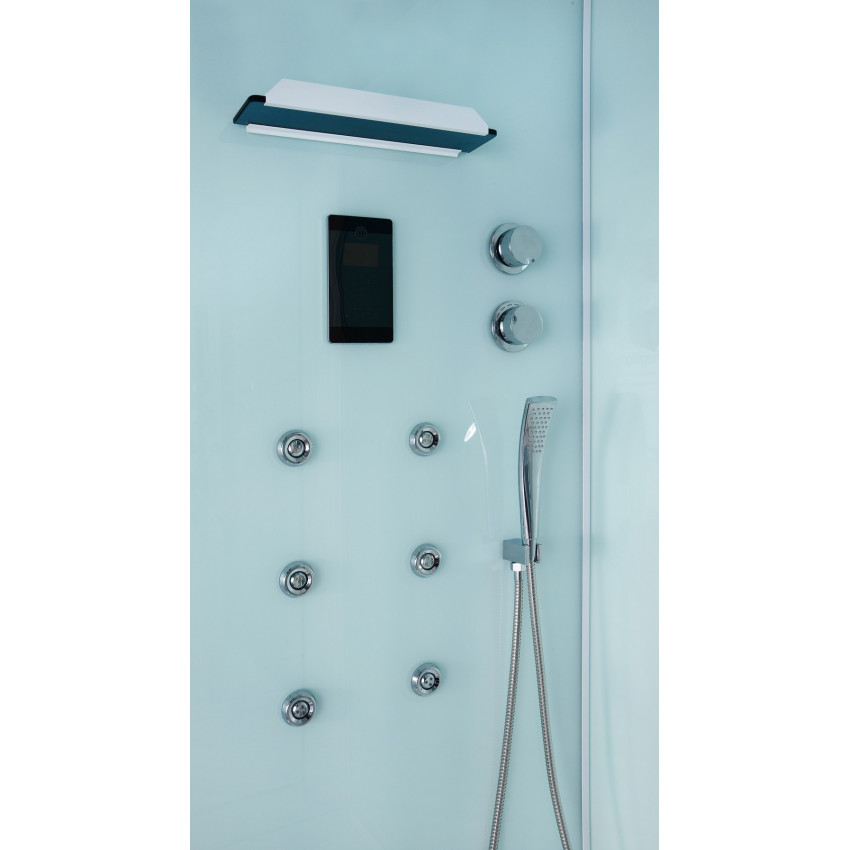 Душевая кабина Orans 86120S0 100x90x220 профиль белый, стекло прозрачное