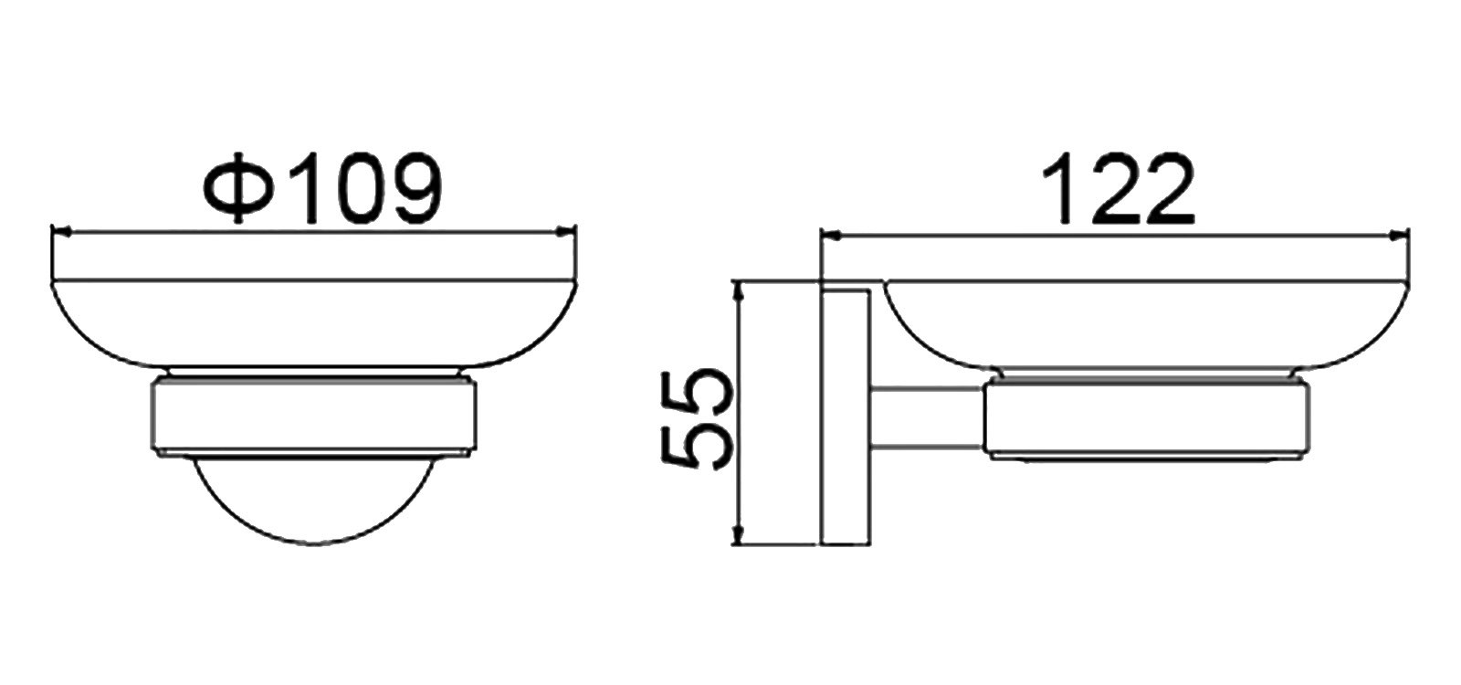 Мыльница подвесная Timo Saona 13021/16 белый матовый