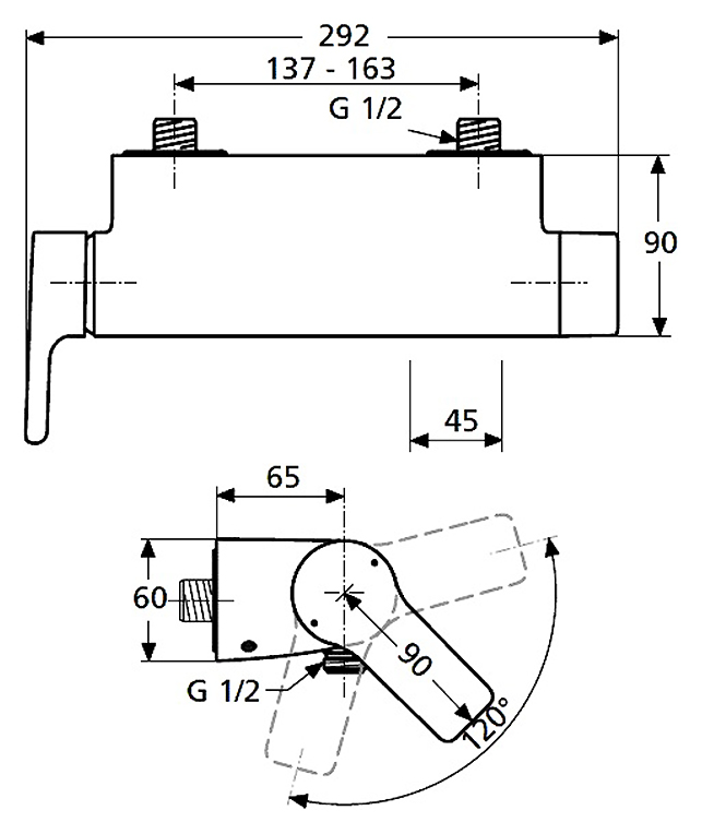 Смеситель для ванны Ideal Standard Attitude A4604AA Хром