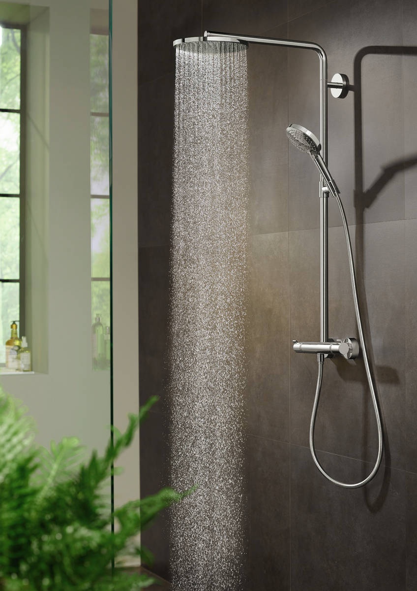 Душевая стойка Hansgrohe Raindance Select S 27633700 белый матовый