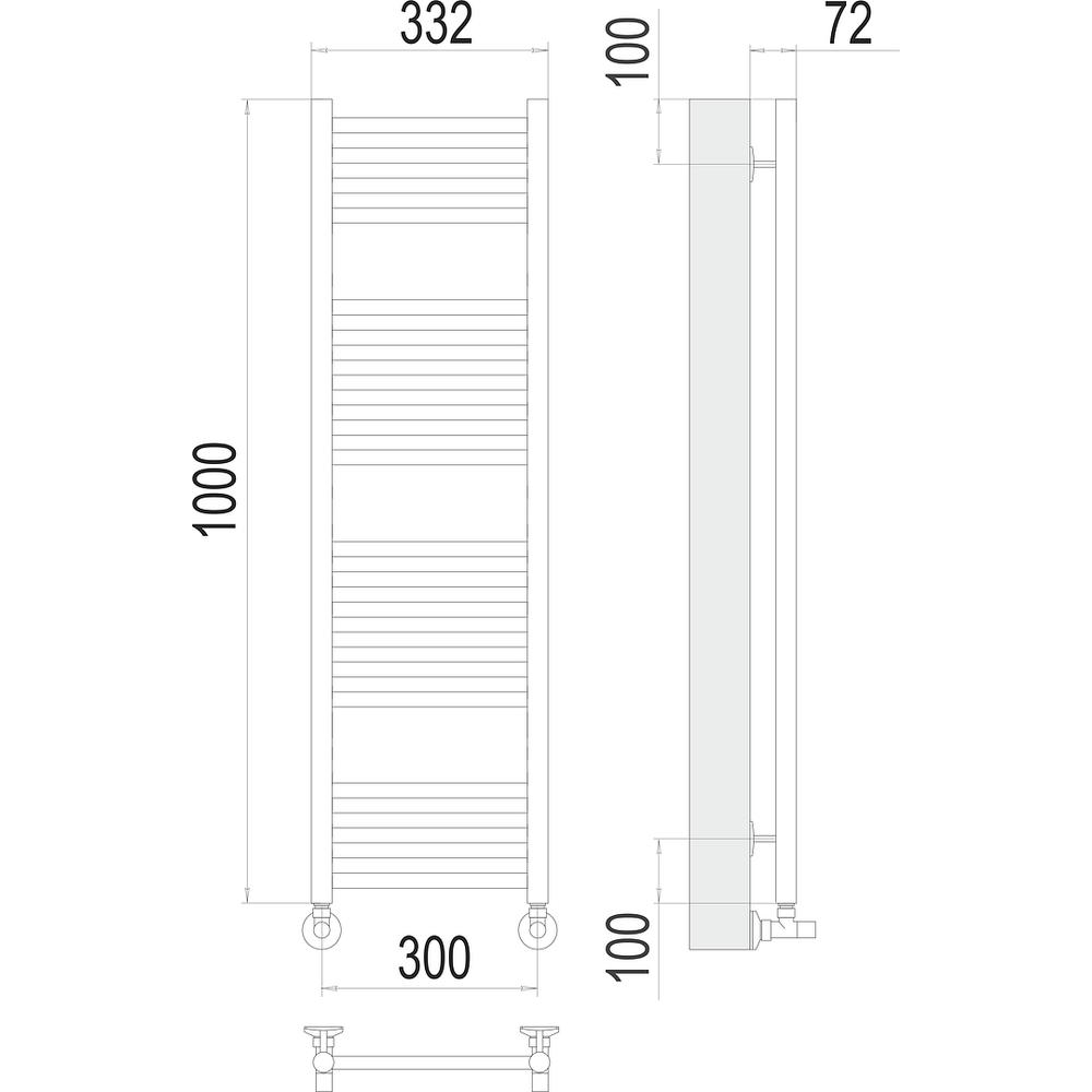Полотенцесушитель водяной Terminus Аврора П20 30х100