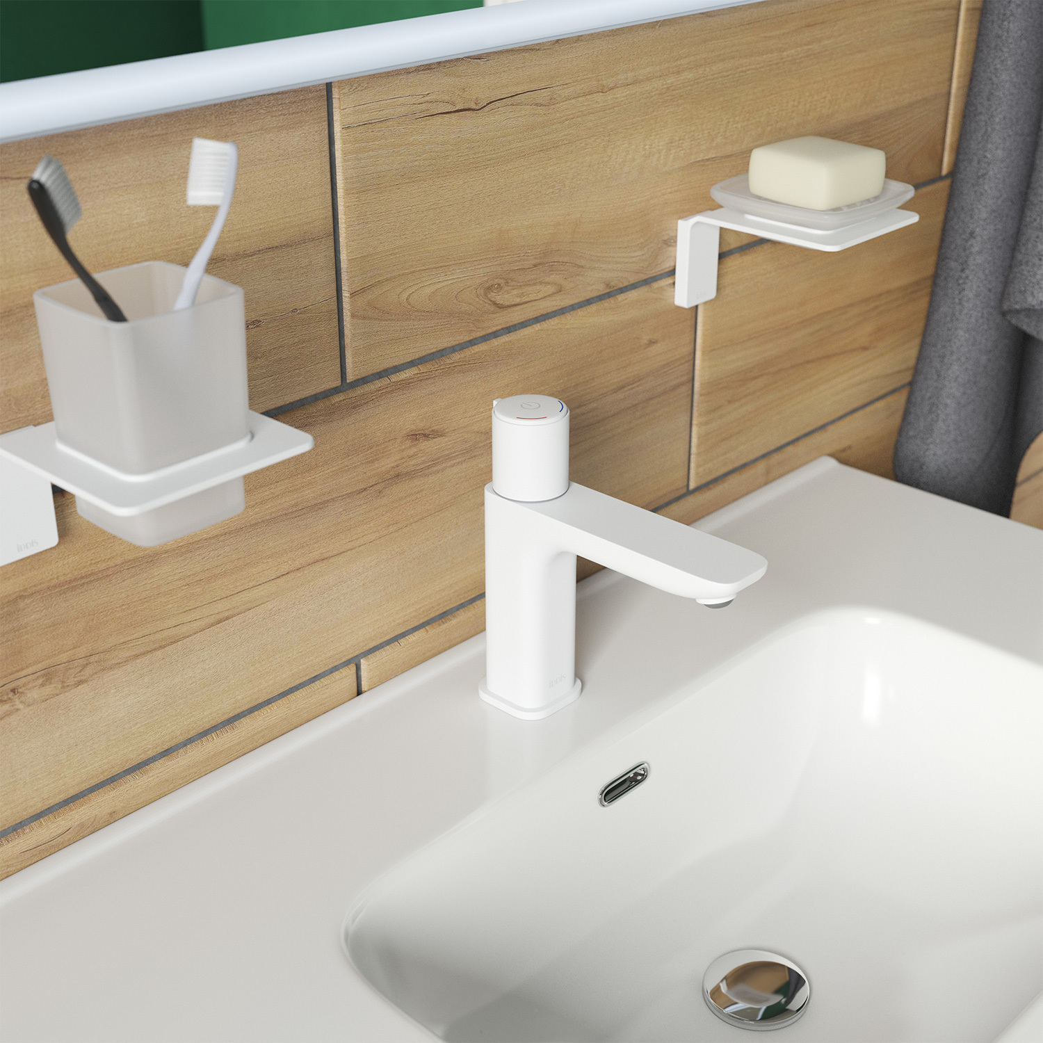 Смеситель для раковины IDDIS Slide SLIWTBTi01 белый матовый