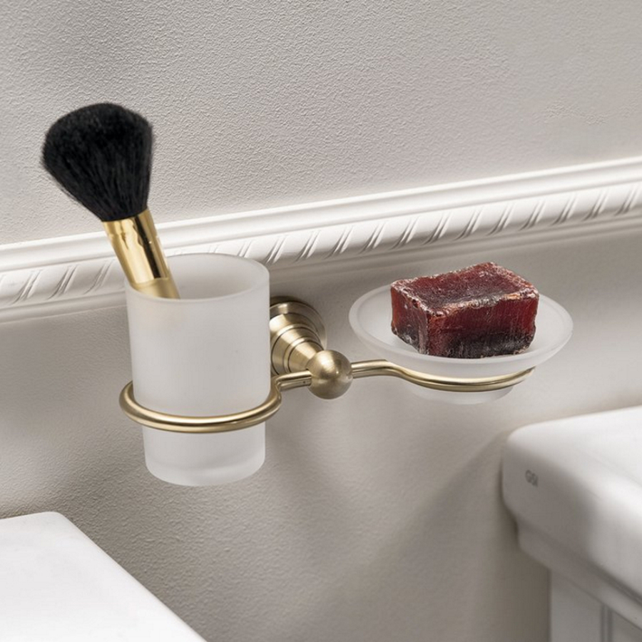 Стакан для ванной / мыльница Sapho DIAMOND 1318-04 бронза