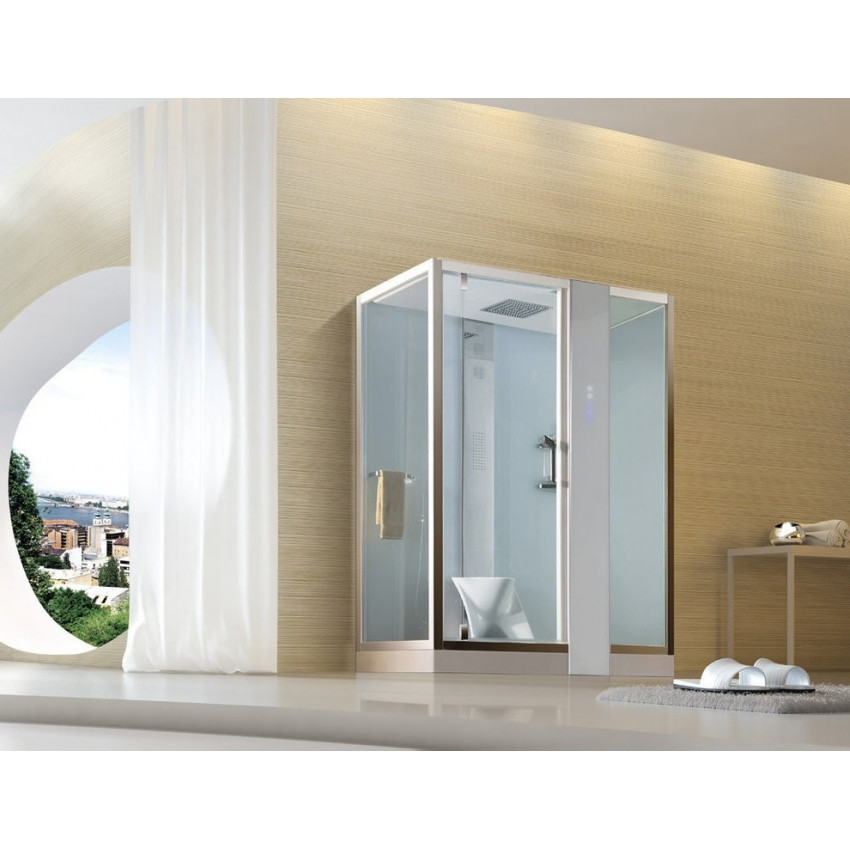 Душевая кабина Orans 89102RW 150x100x220 профиль белый, стекло прозрачное