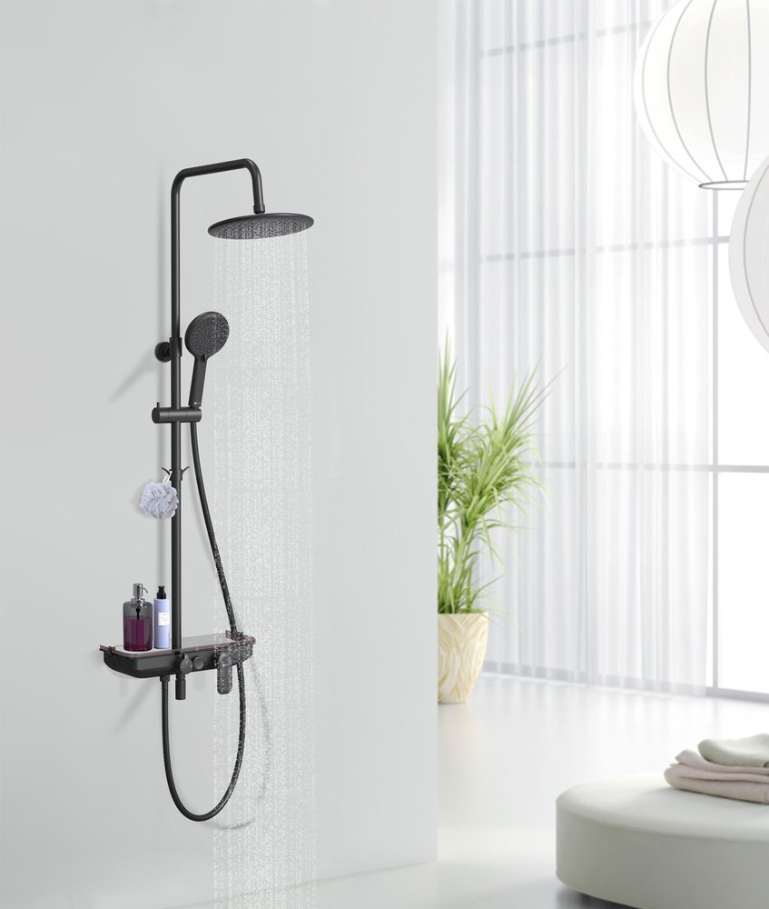 Душевая стойка Lemark Tropic LM7012BL черная